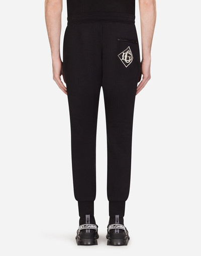 Dolce & Gabbana Jersey jogging pants with patch outlook