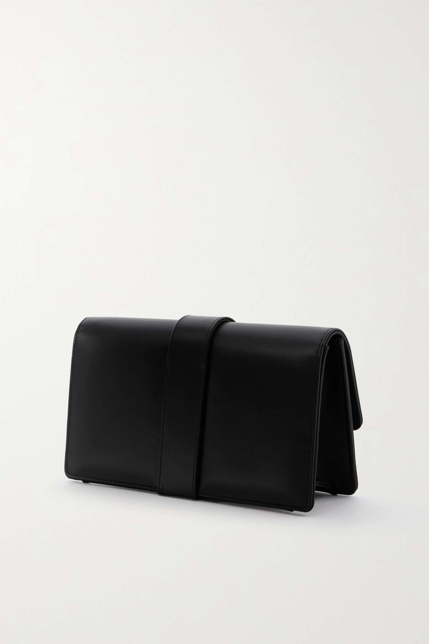 Capri crystal-embellished leather clutch - 3