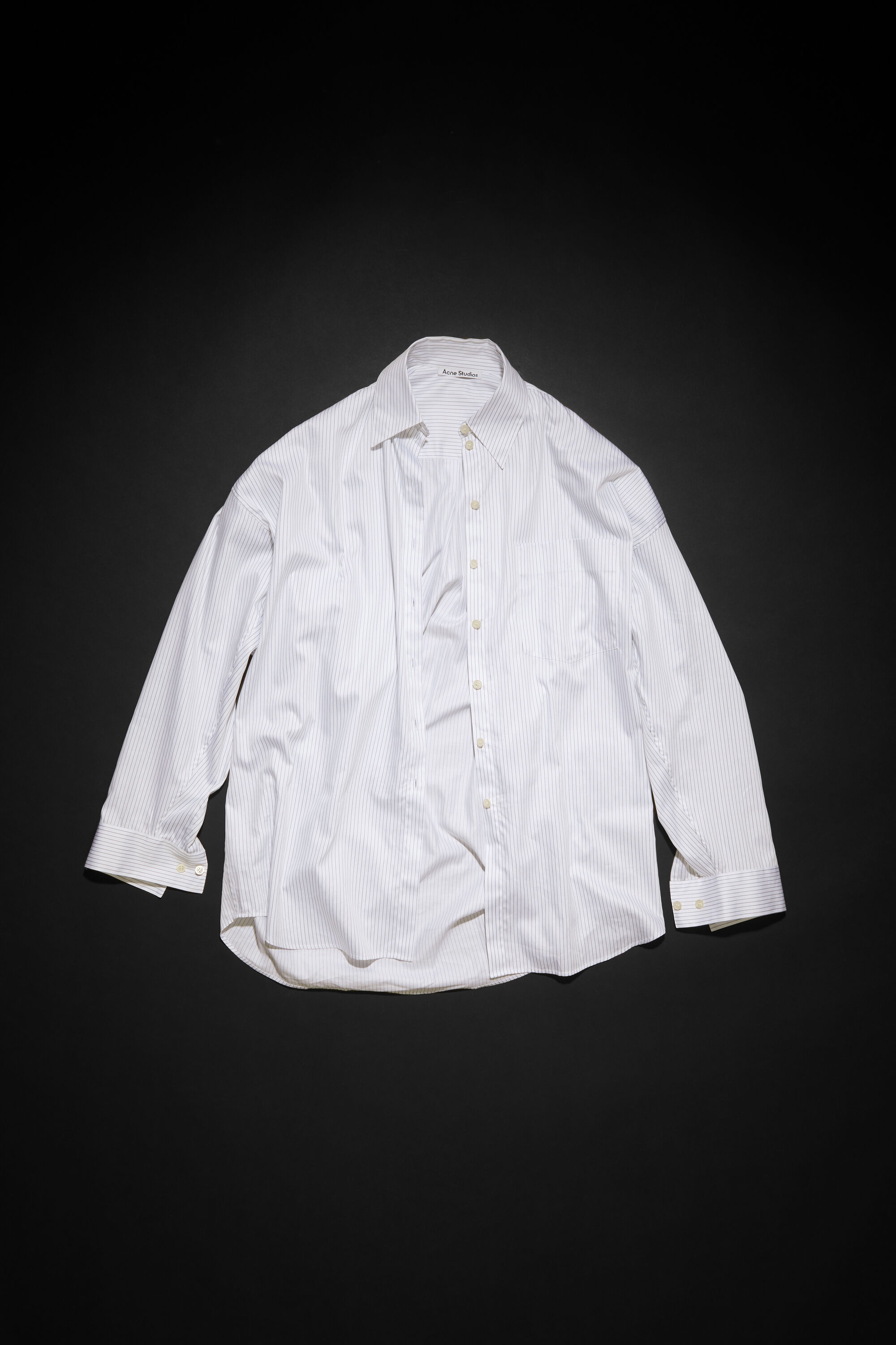 Stripe button-up shirt - White/blue - 5