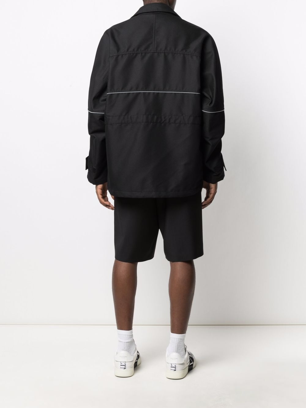 Dark Blooming-print hooded jacket - 6