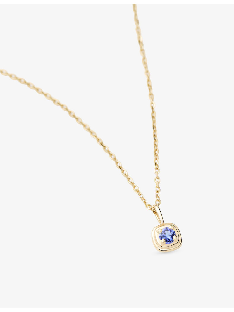 Fine December Birthstone 18ct Yellow Gold And Tanzanite Pendant Necklace 3