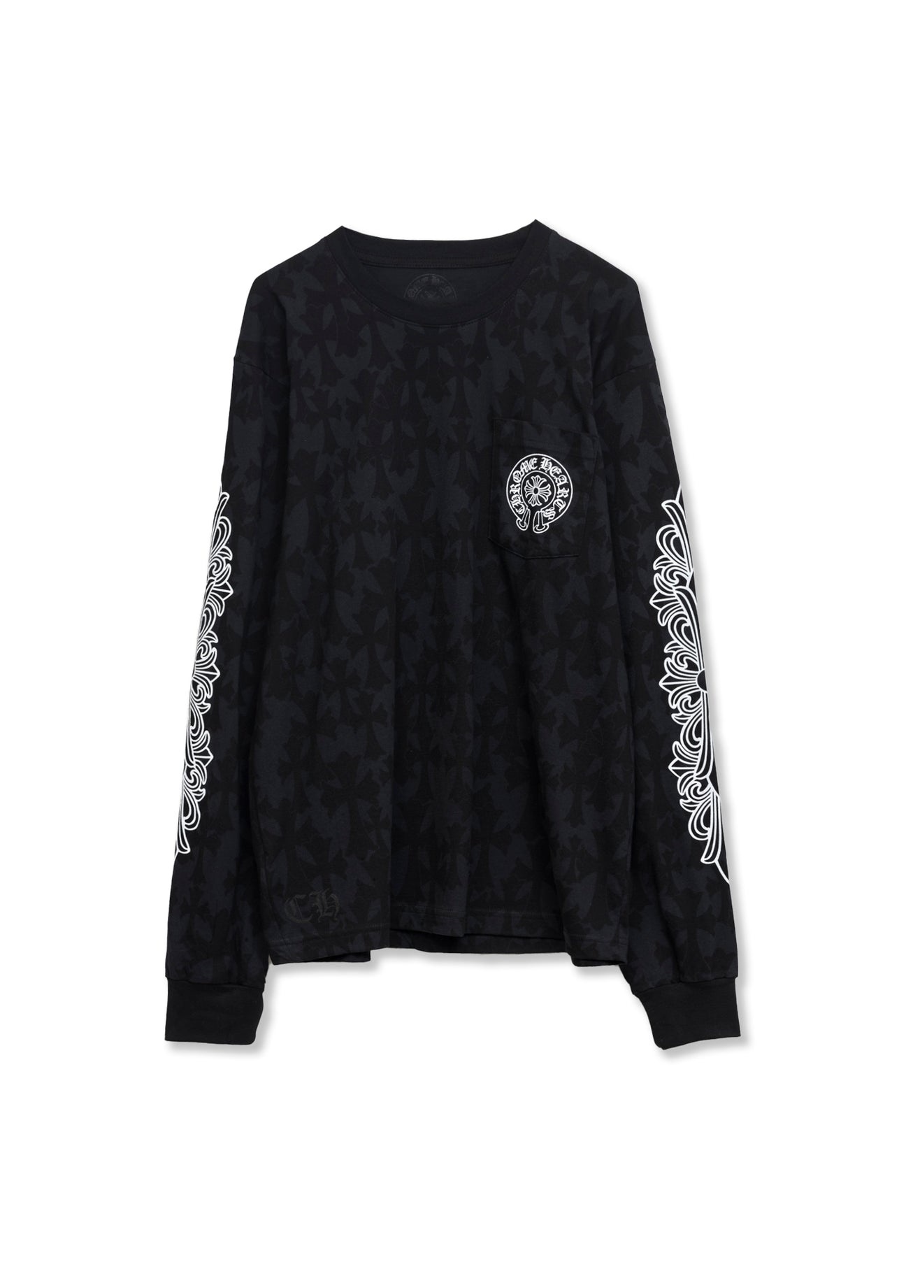 Black Cross Camo  Chrome Hearts Logo Long Sleeve T-Shirt - 1