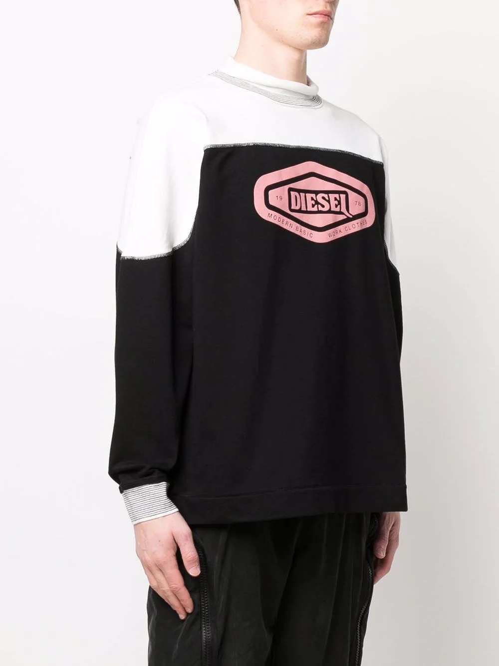 logo-print high neck jumper - 3