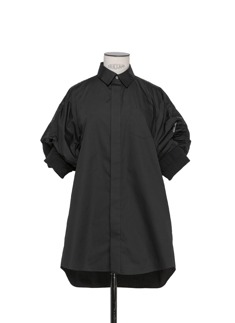 Cotton Poplin x Nylon Twill Dress - 1