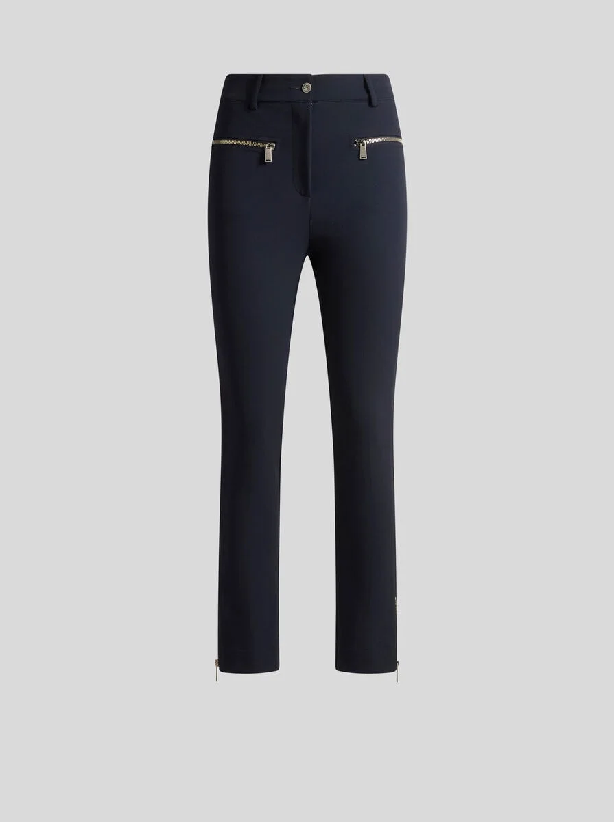 SLIM-FIT TROUSERS WITH ZIP - 1