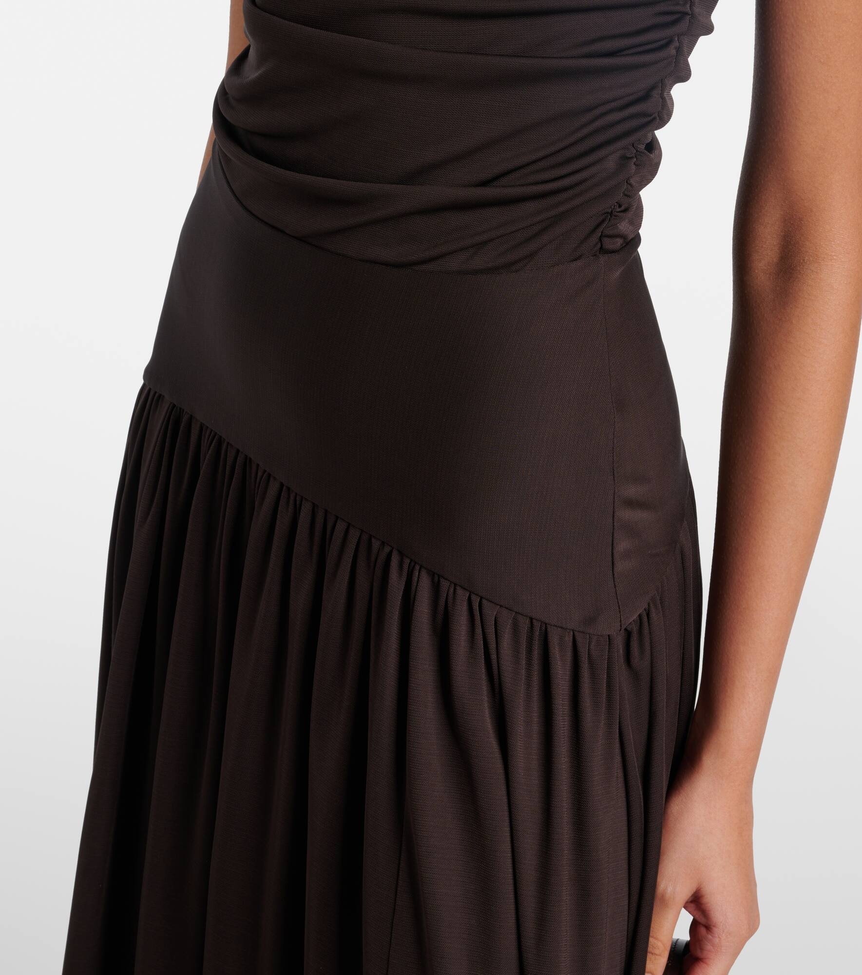 Mariana shirred jersey maxi dress - 5