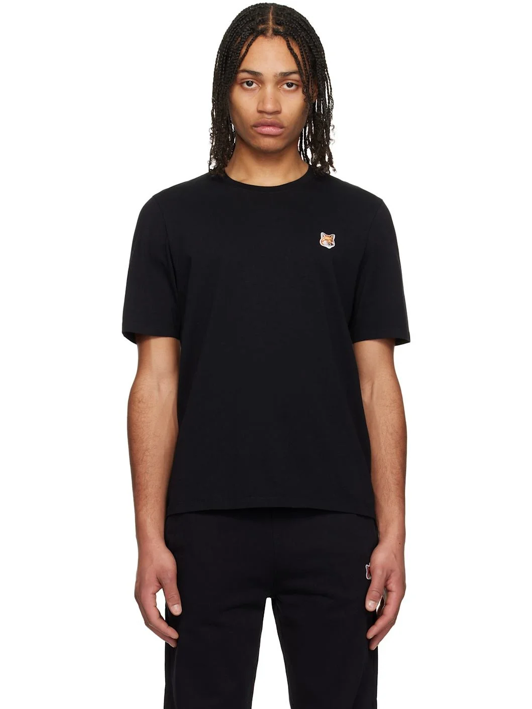 Black Fox Head Patch Regular T-shirt - 1