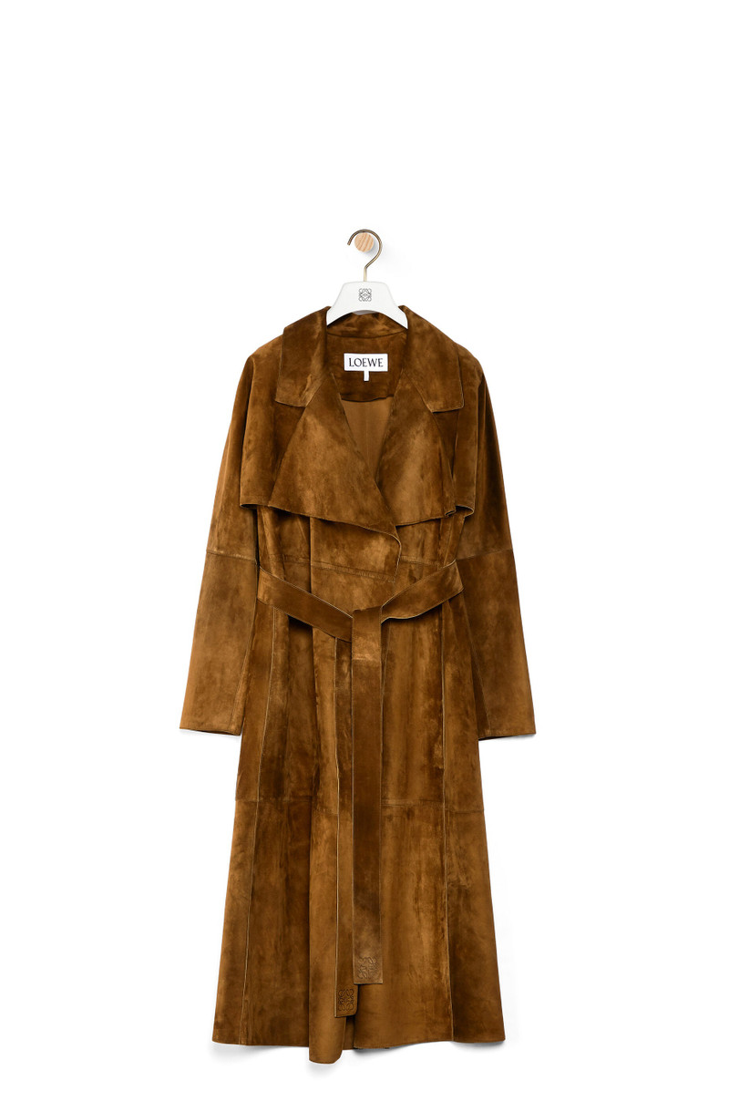 Trench coat in suede 1