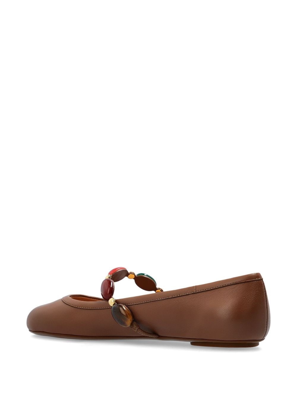 leather ballerina shoes - 3