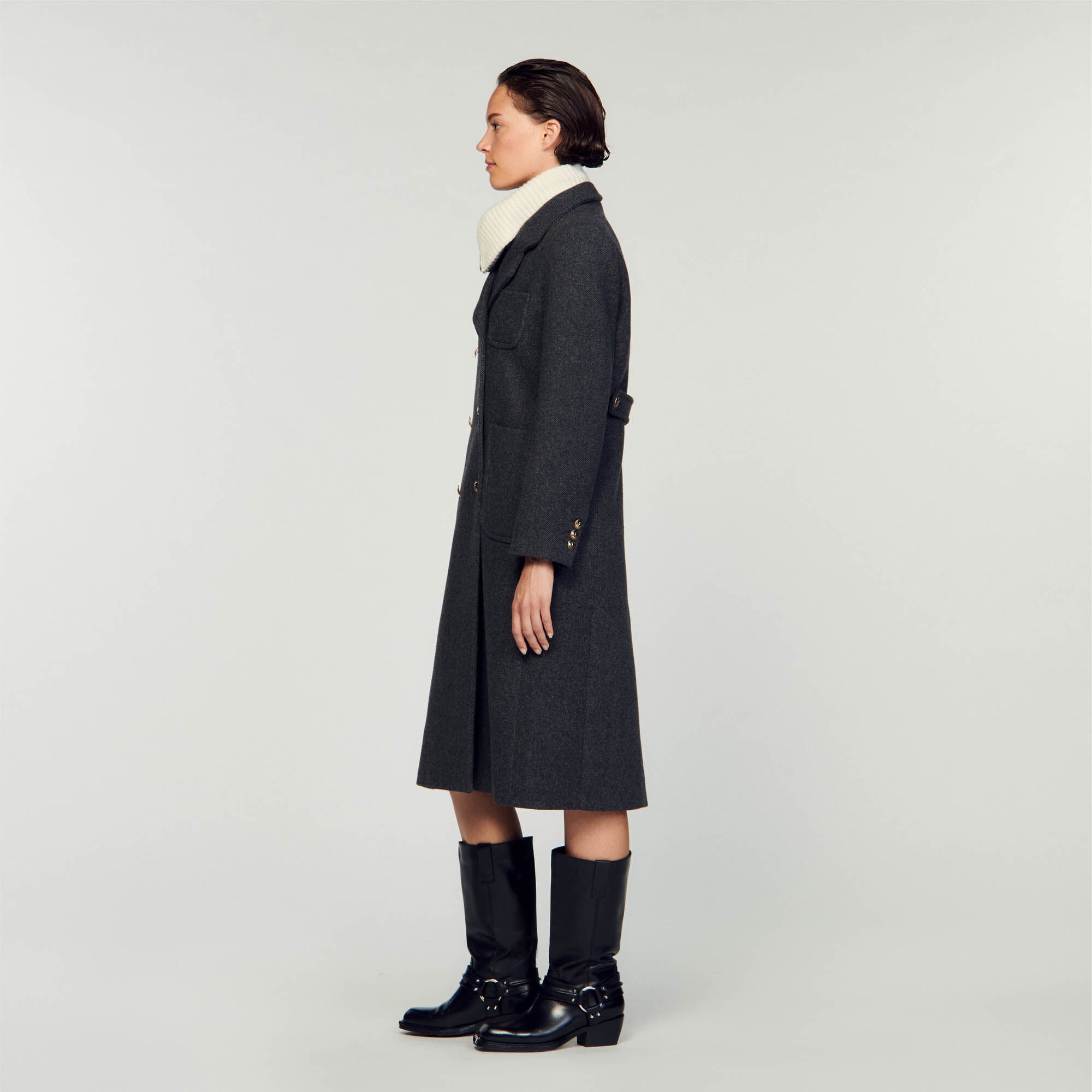 LONG OFFICER COAT - 7
