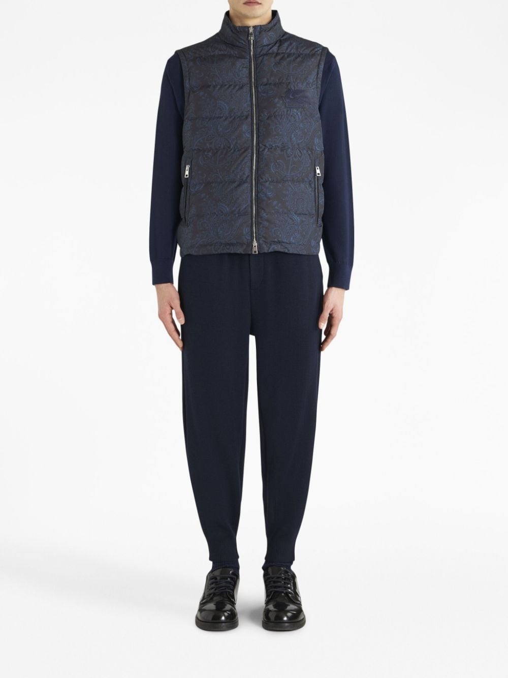 paisley print-band track trousers - 2