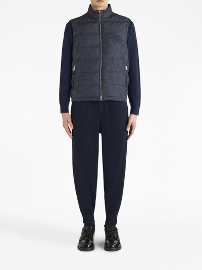 Etro paisley print-band track trousers outlook