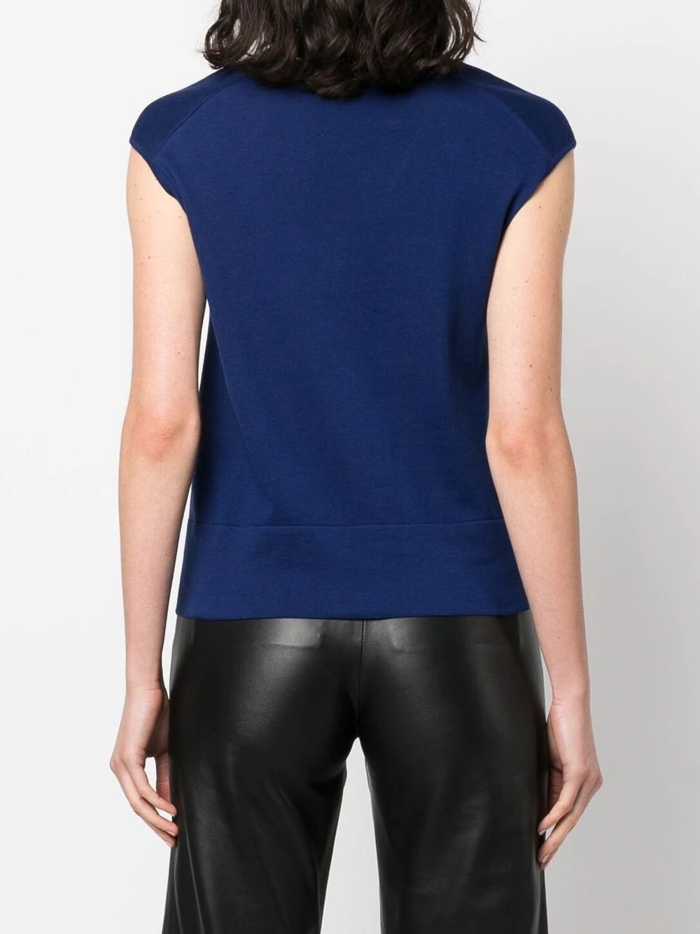 all-over graphic-print V-neck vest - 4