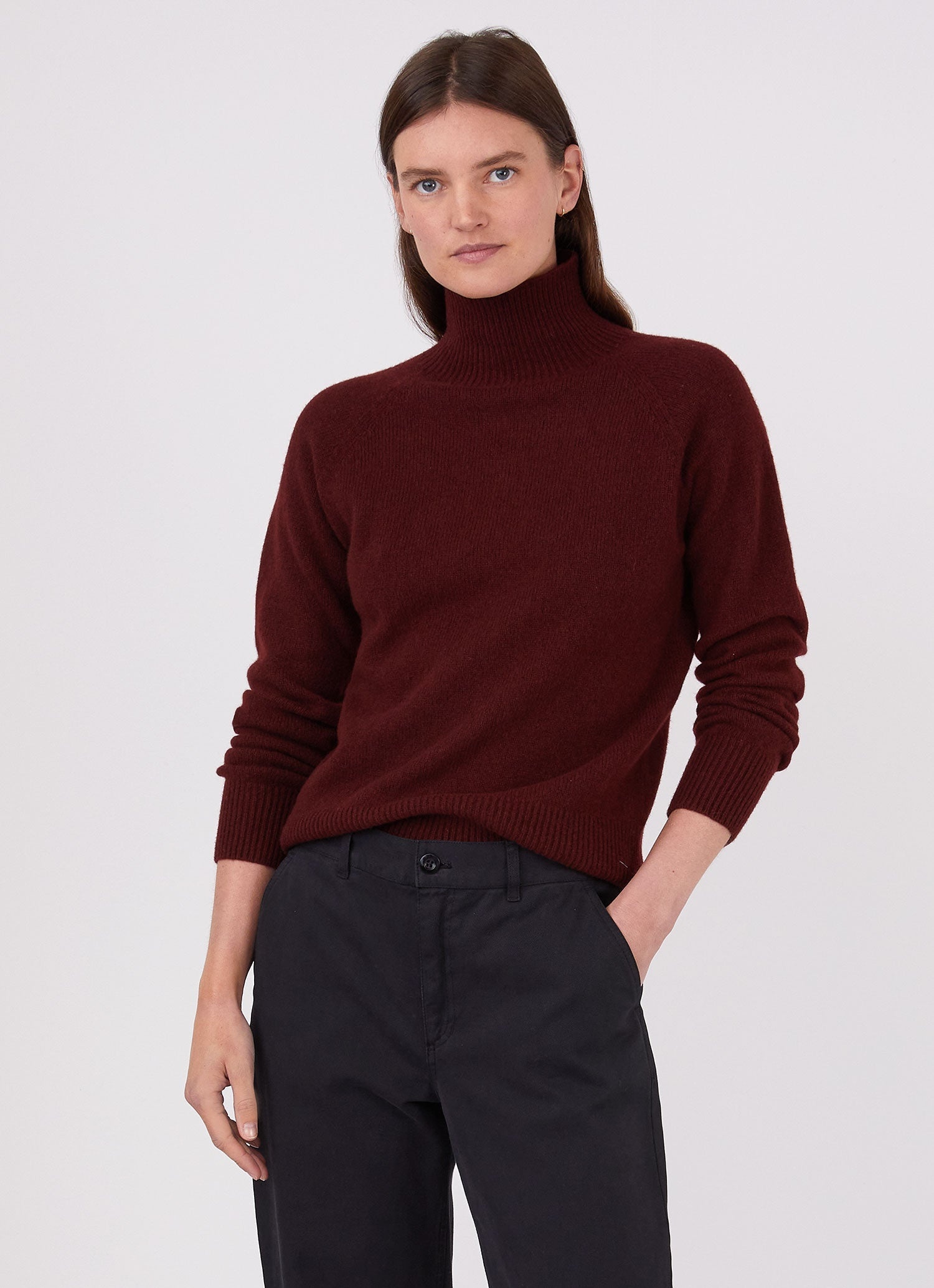 Lambswool Funnel neck jumper - 2