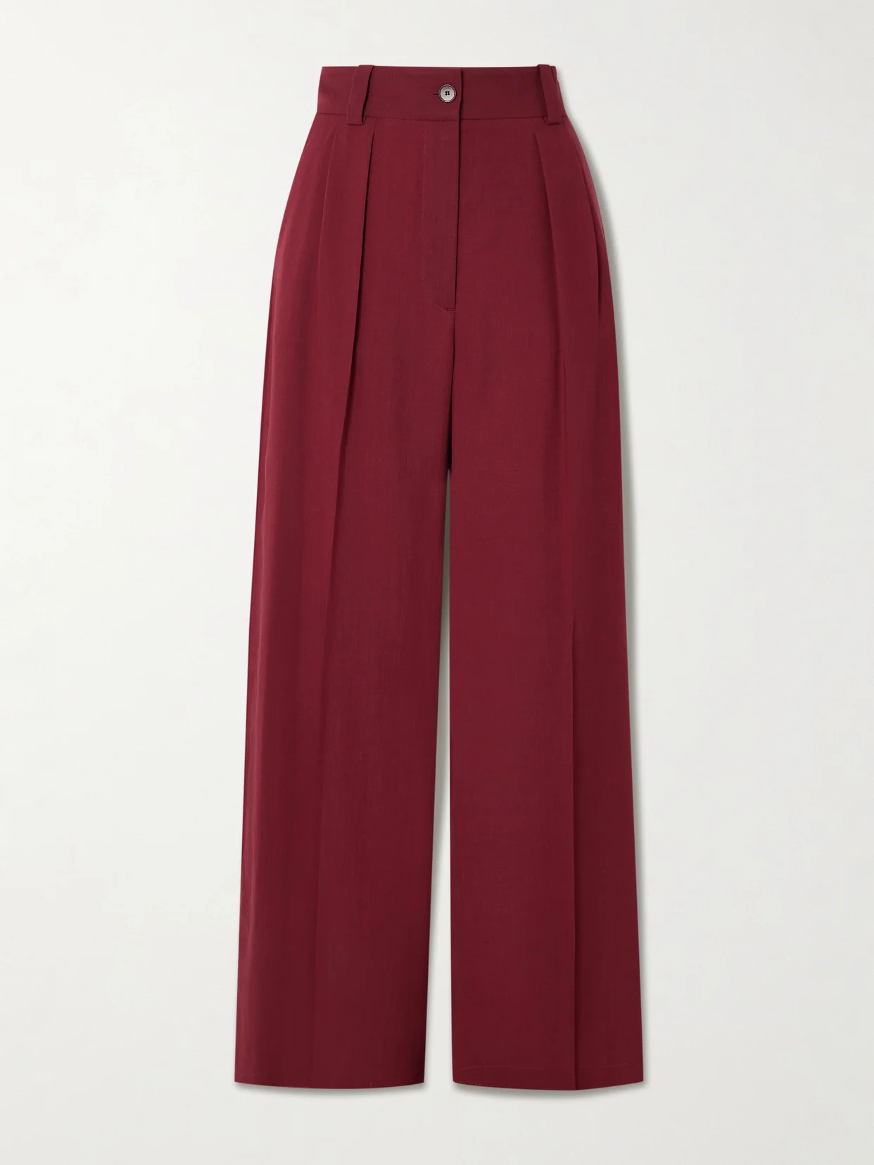 Forest Pleated Wool-blend Crepe Wide-leg Pants - 1