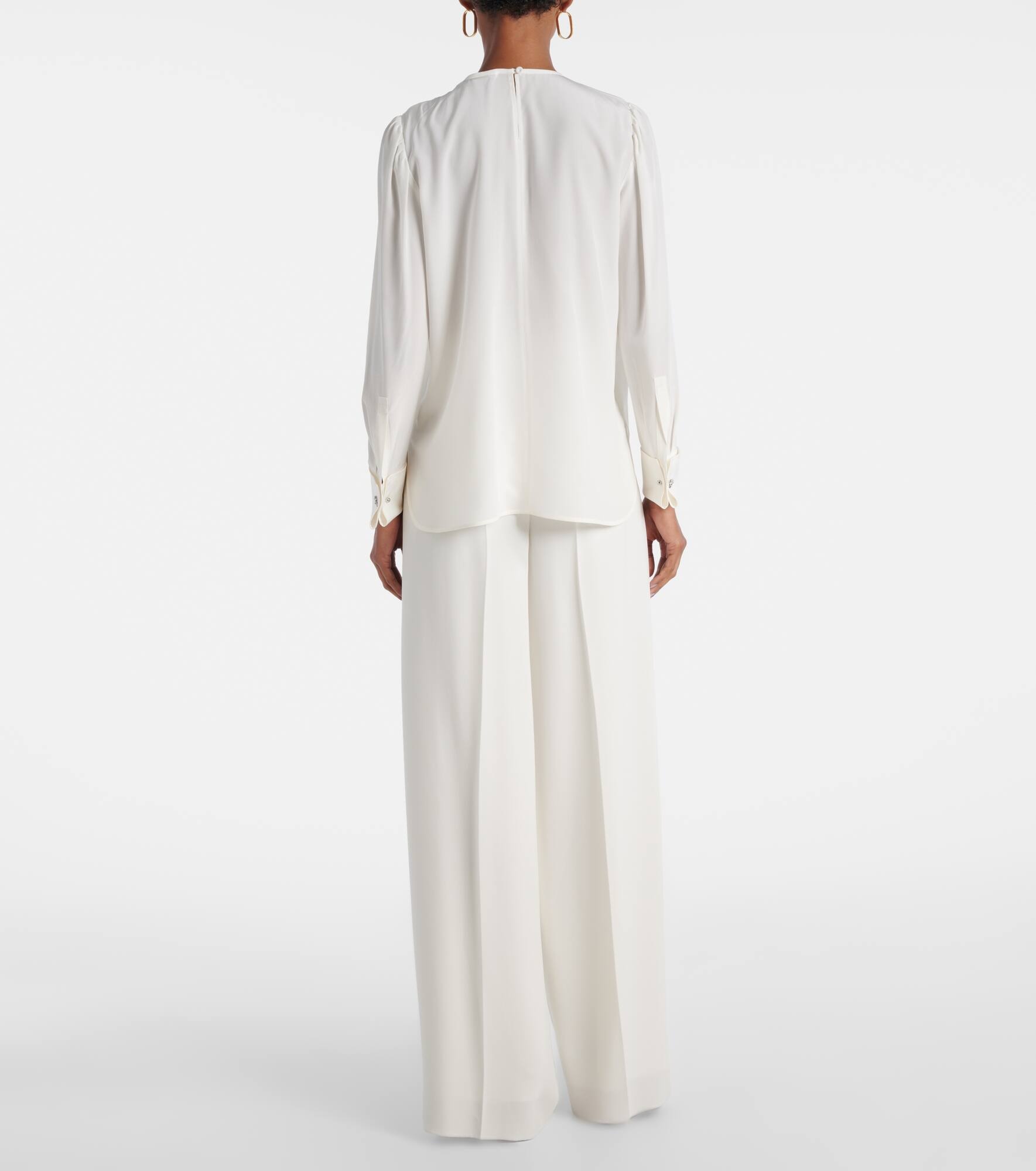 Carol draped silk blouse - 3