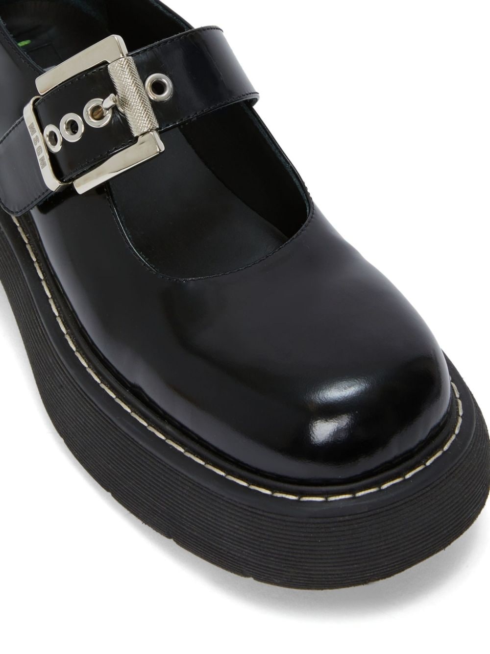 buckled leather loafers - 4