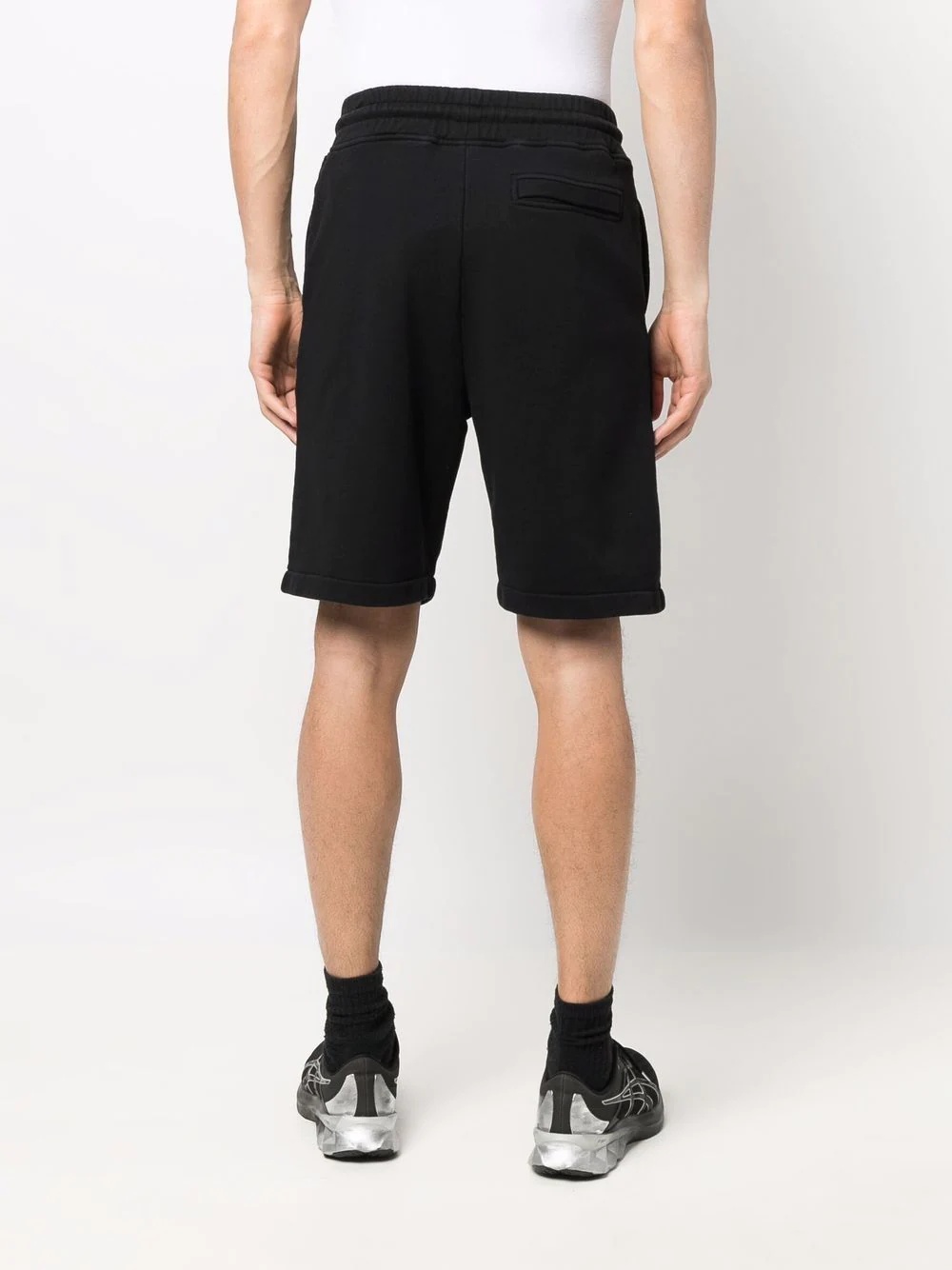 embroidered-motif track shorts - 4