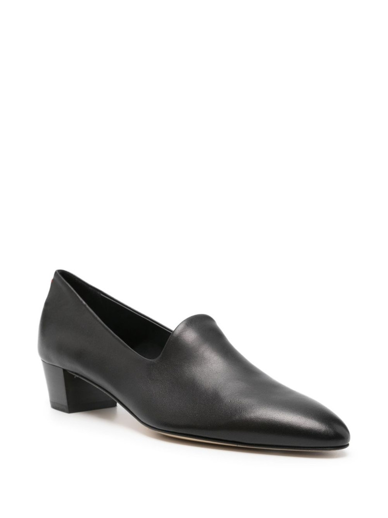 Aeyde 40mm almond-toe block-heel loafers outlook
