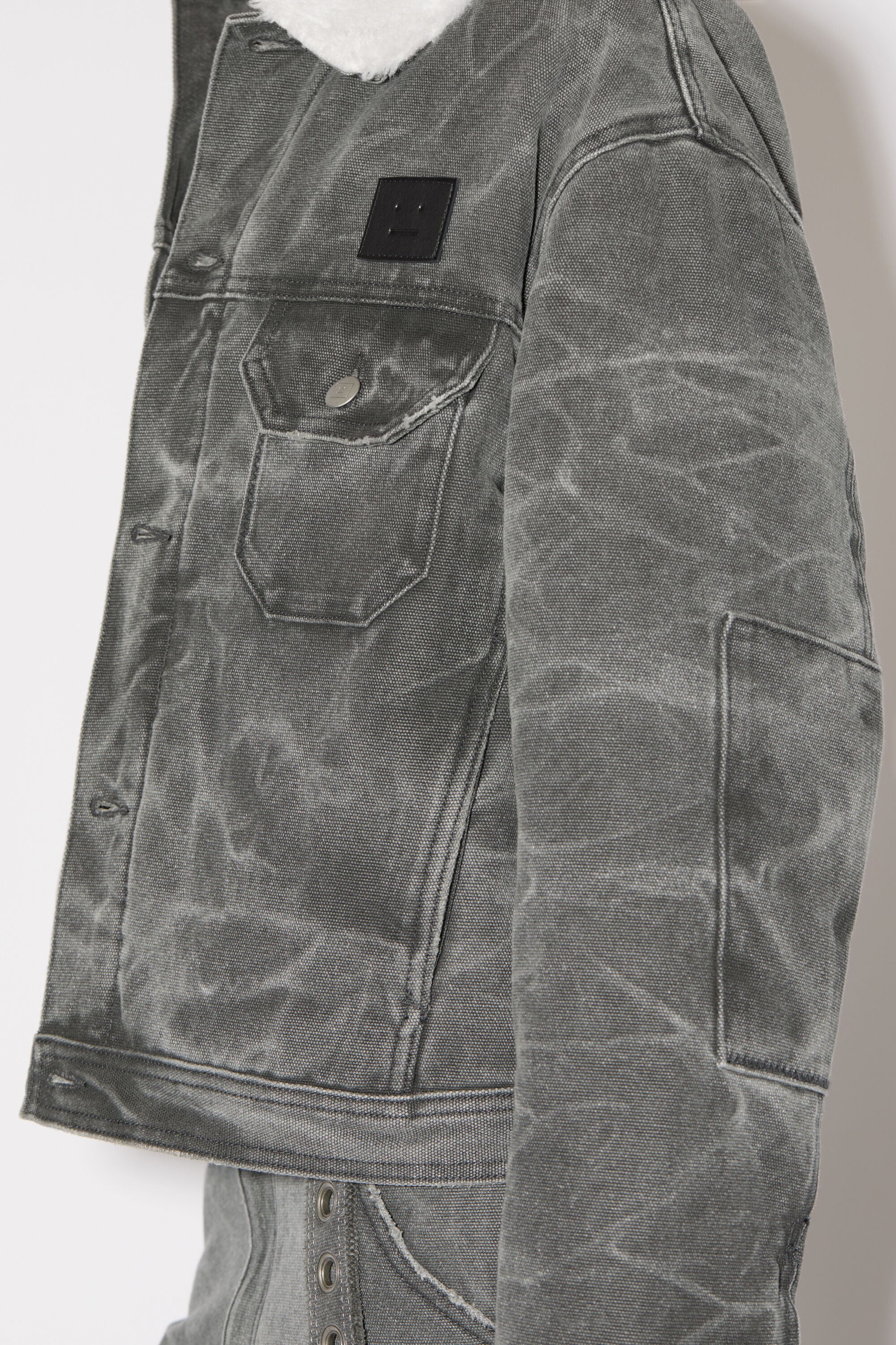 Acne Studios padded denim jacket - Grey