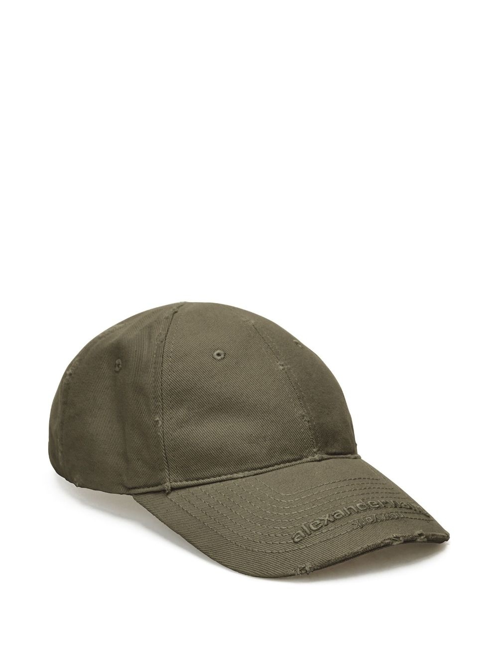 logo-embroidered distressed baseball cap - 2