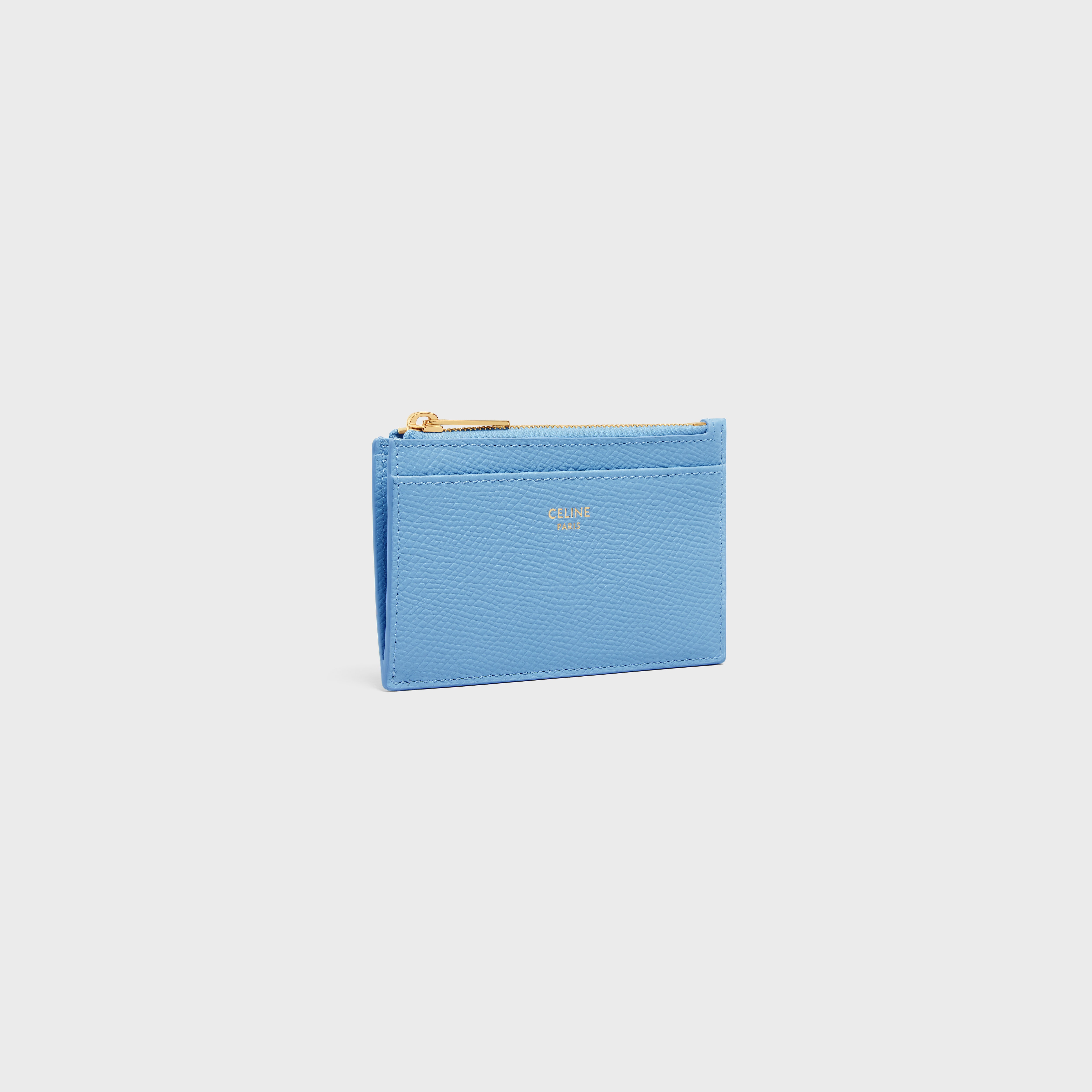 Zipped Card Holder in Grained Calfskin - 2