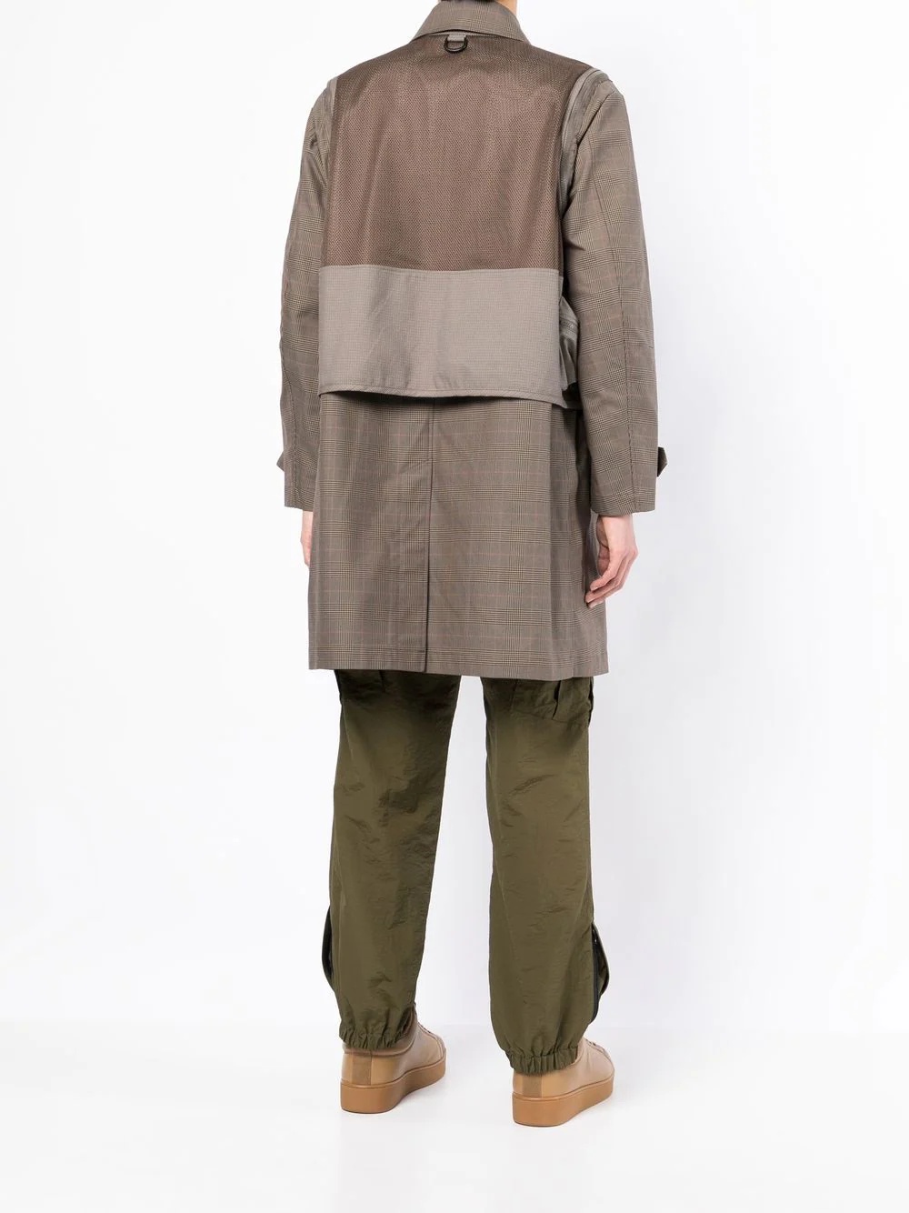 check-pattern patch-pocket coat - 4