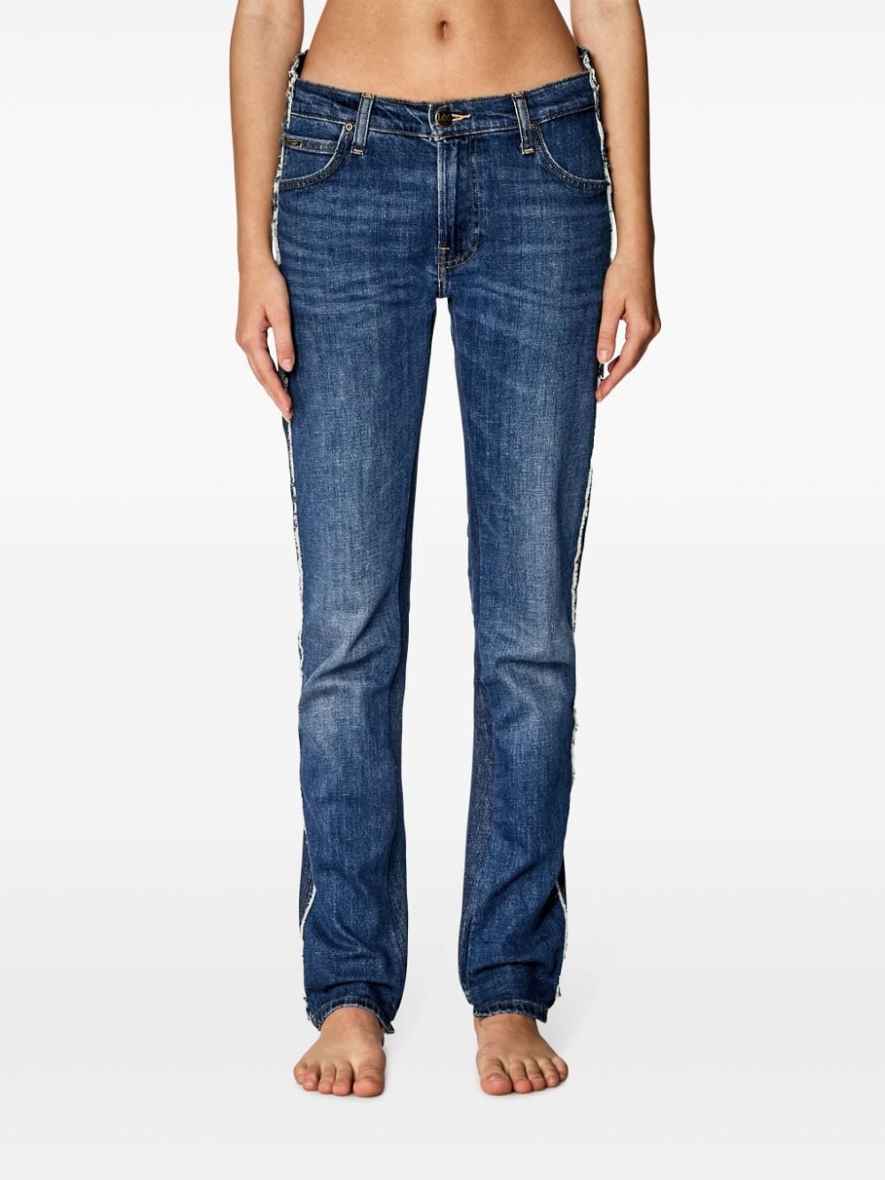 Dieseloves two-tone mid-rise jeans - 4