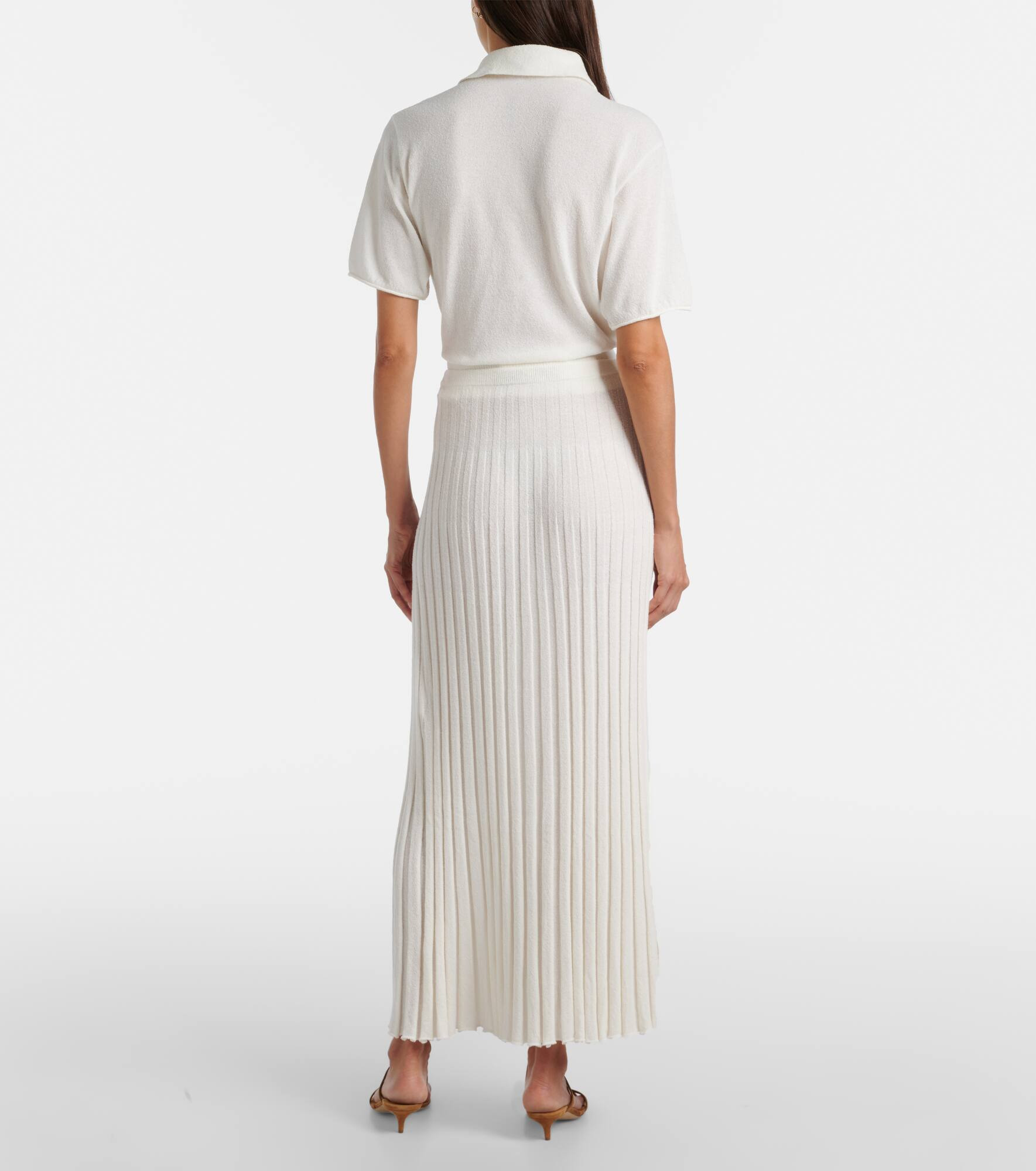 Sundial Shell cotton-blend maxi skirt - 3