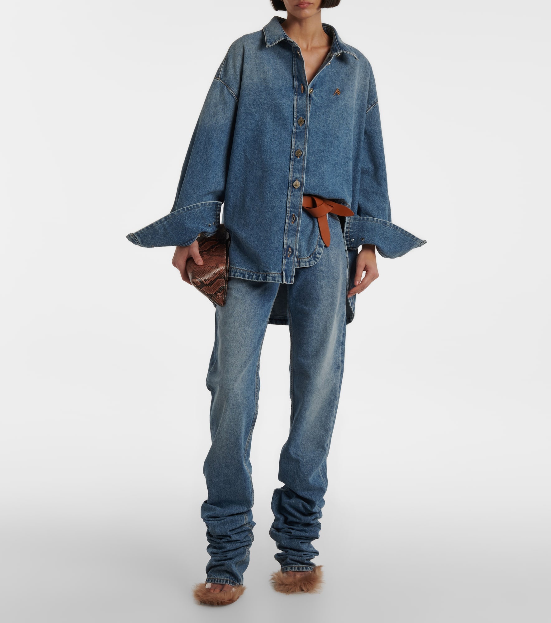 Diana asymmetric denim shirt - 2