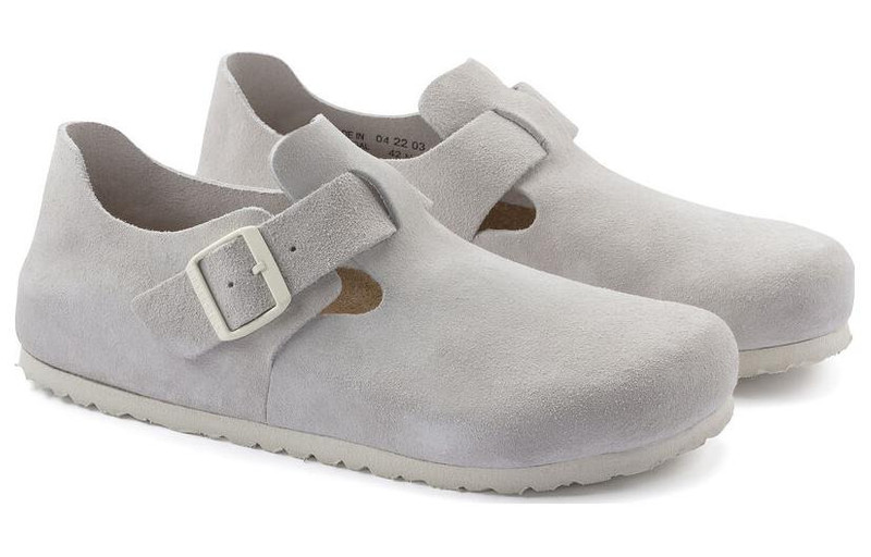 Birkenstock London Suede Leather Narrow Fit 'Antique White' 1024626 3
