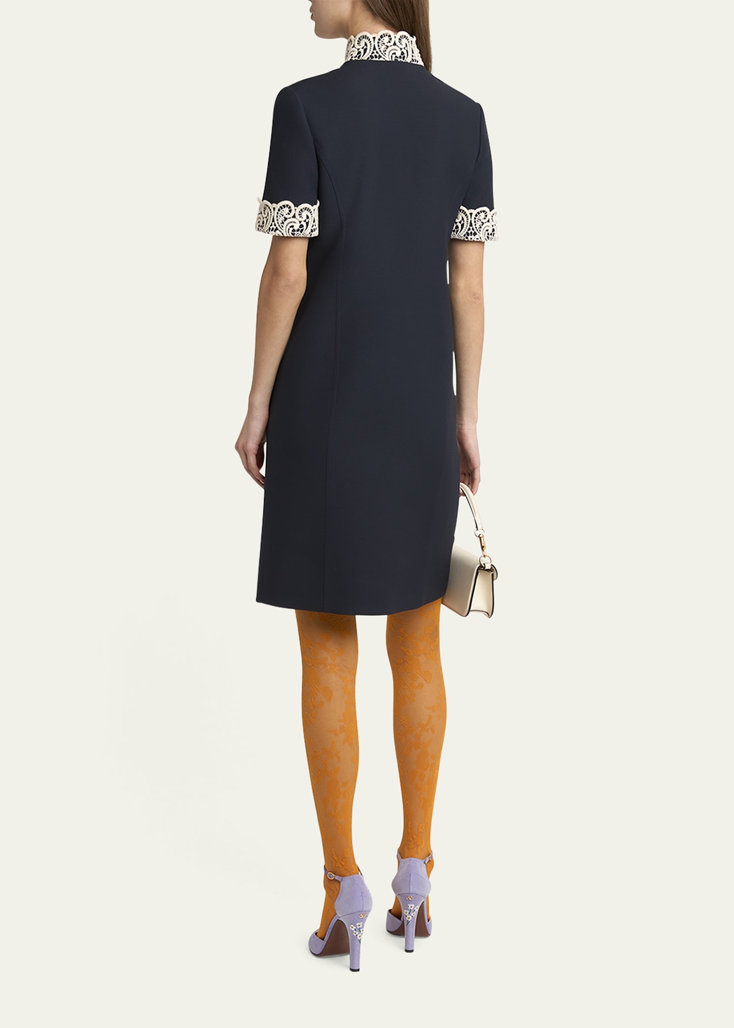 Embellished Lace-Trim Dress - 3
