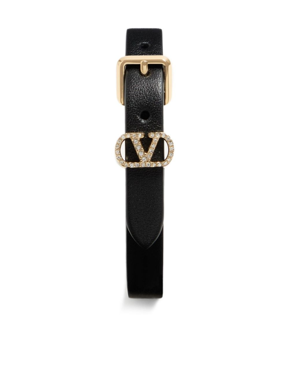 buckle-embellished leather bracelet - 3