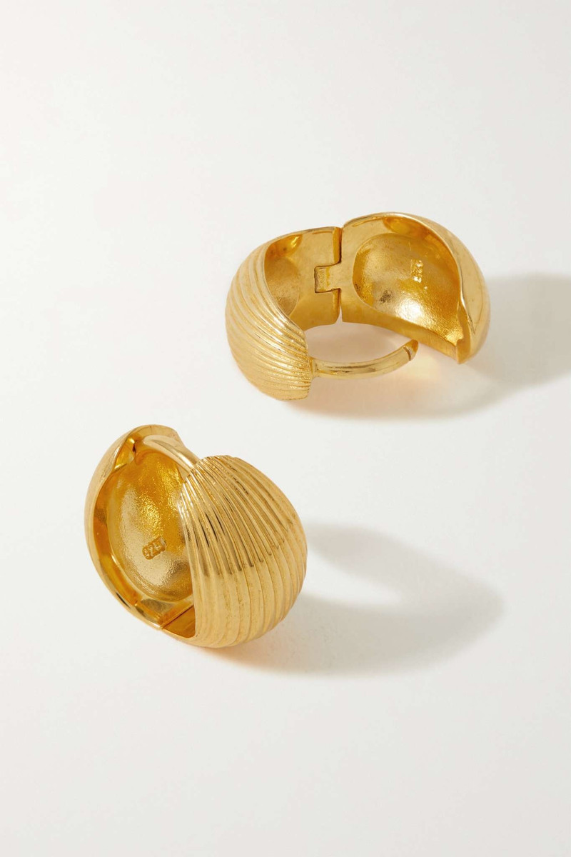 Reversible gold-tone hoop earrings 4