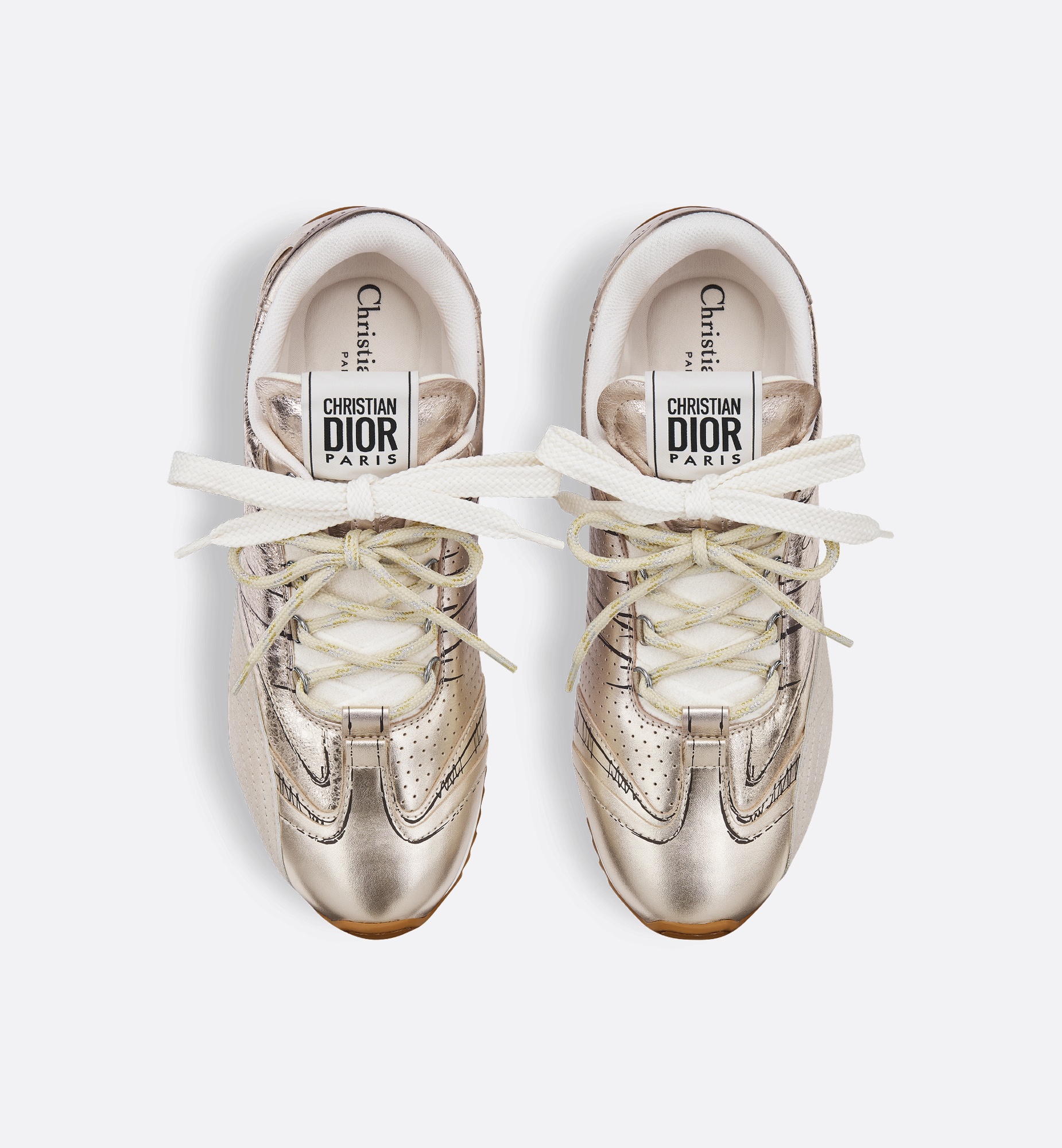 【レトロ♪】DIOR Dスケッチスニーカー ディオール」が新作スニーカーを発売 鉛筆のスケッチを手作業で