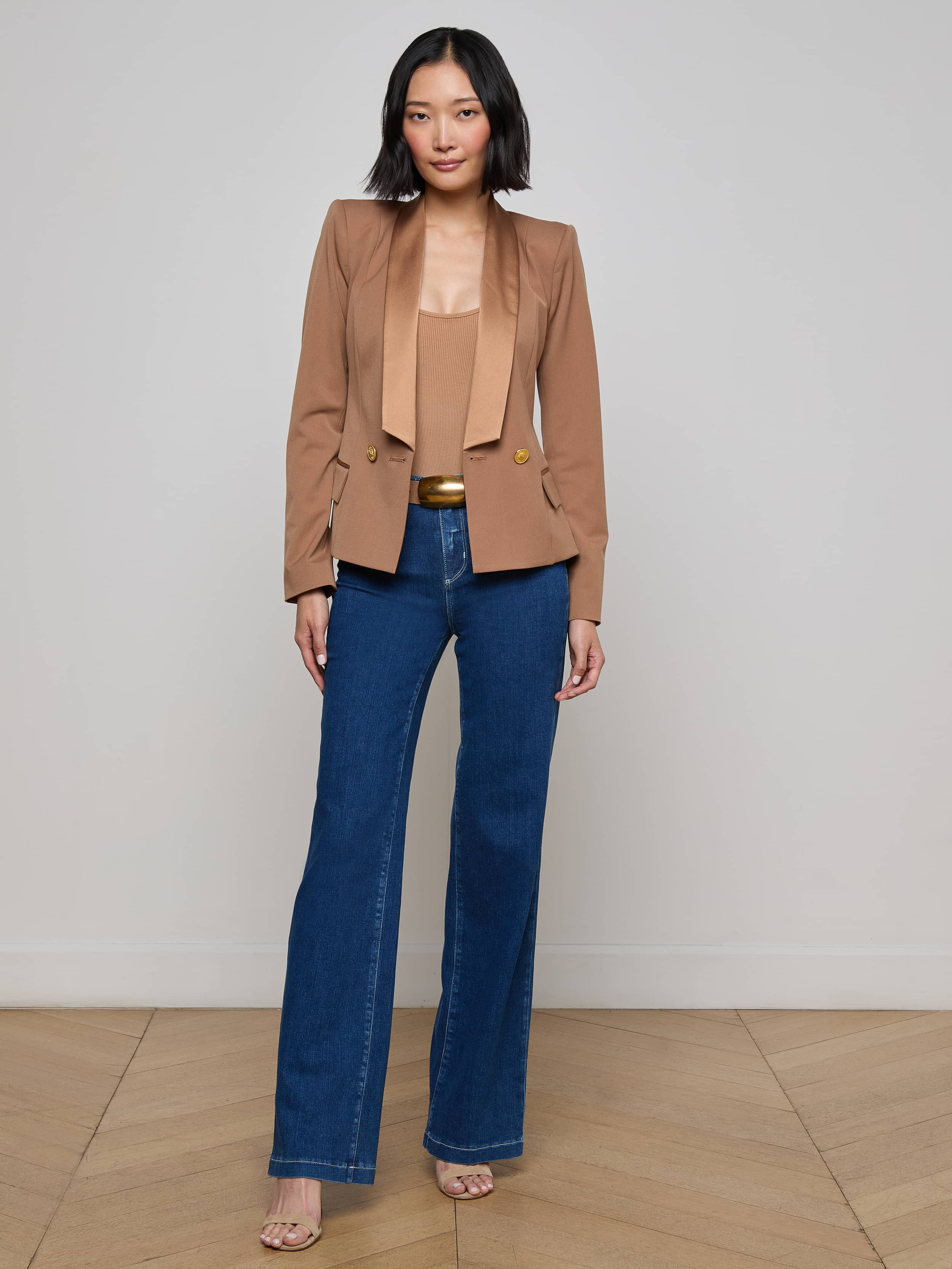 Imogen Satin Lapel Blazer - 4