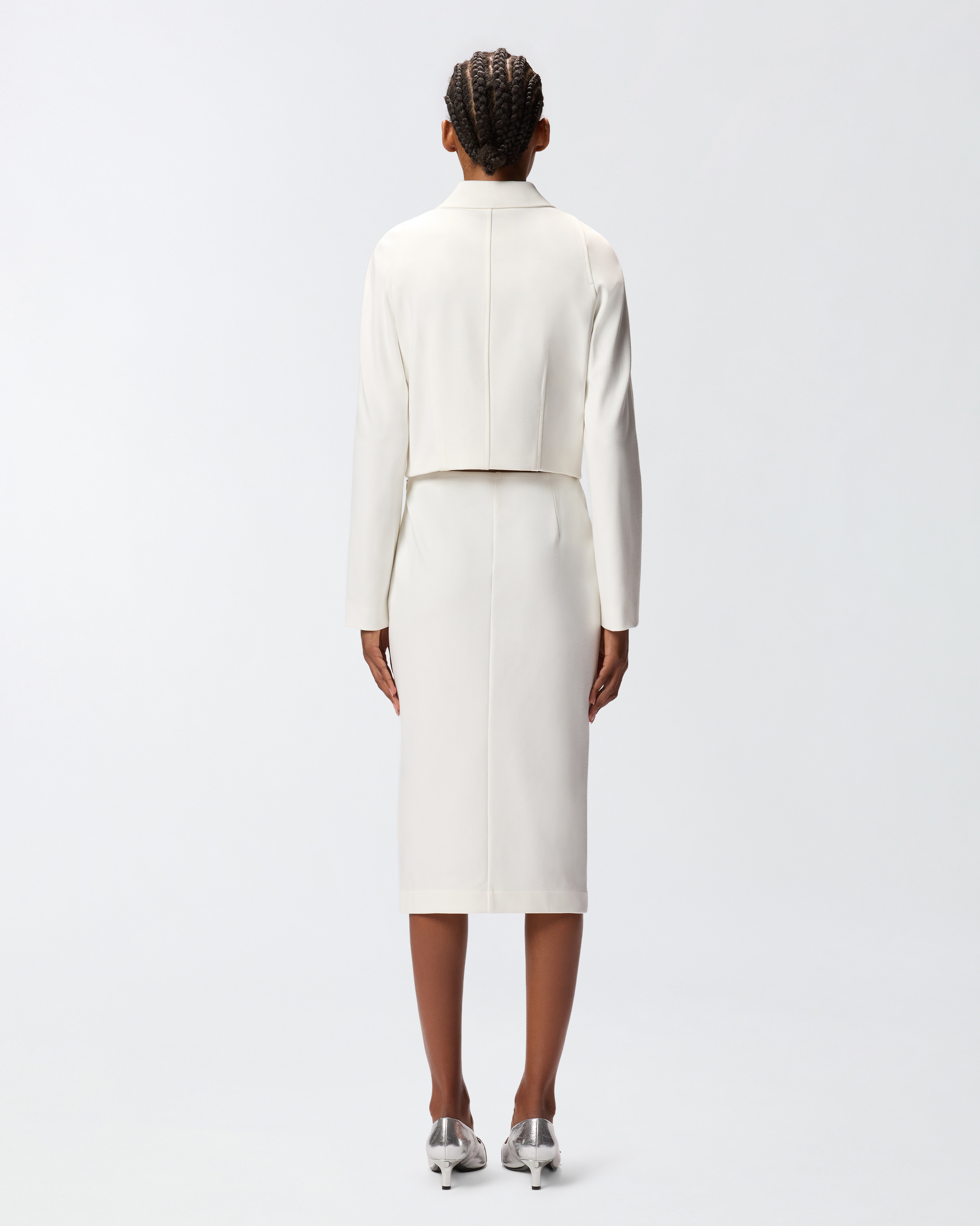 SHORT FULL MILANO-KNIT TECHNICAL FABRIC JACKET - 4
