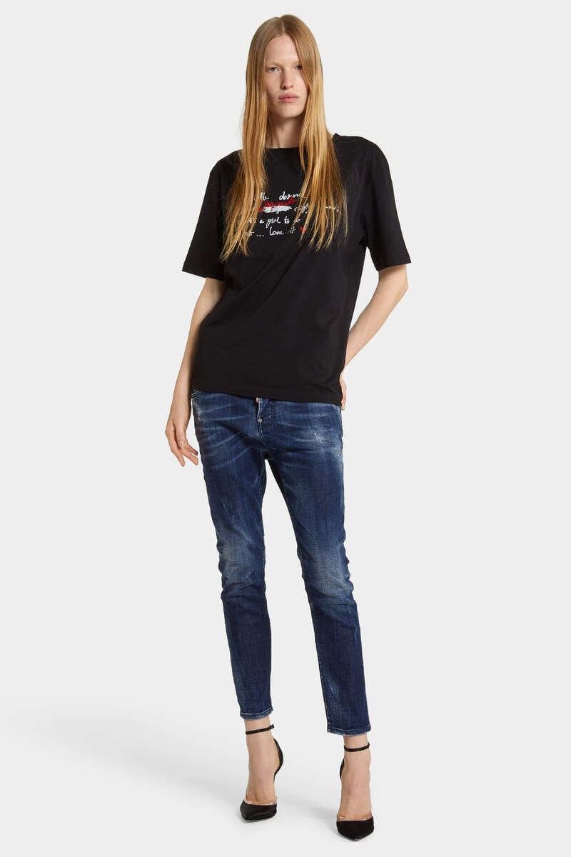 DARK MILKY WAY WASH COOL GIRL JEANS - 3