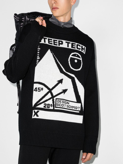 The North Face intarsia-knit slogan jumper outlook