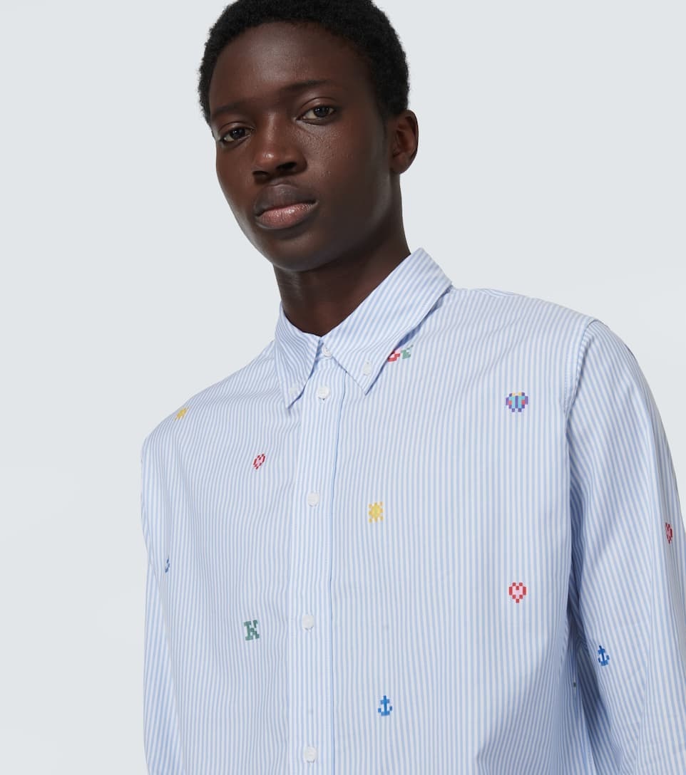 Pixel striped cotton shirt - 5