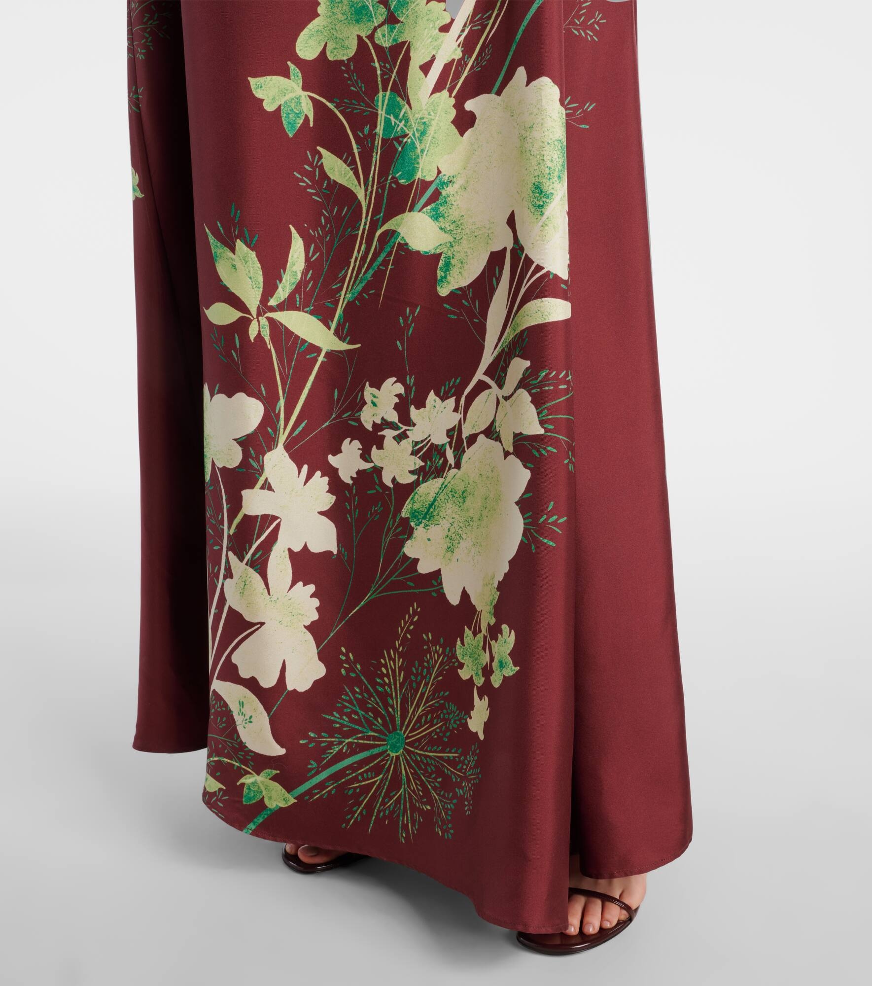 Roy floral silk twill maxi dress - 5
