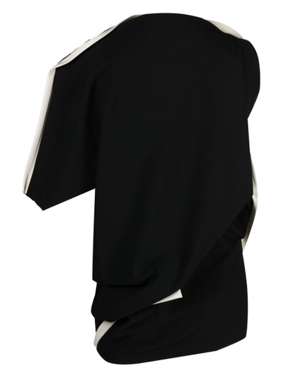 ISSEY MIYAKE Assembled asymmetric draped blouse outlook