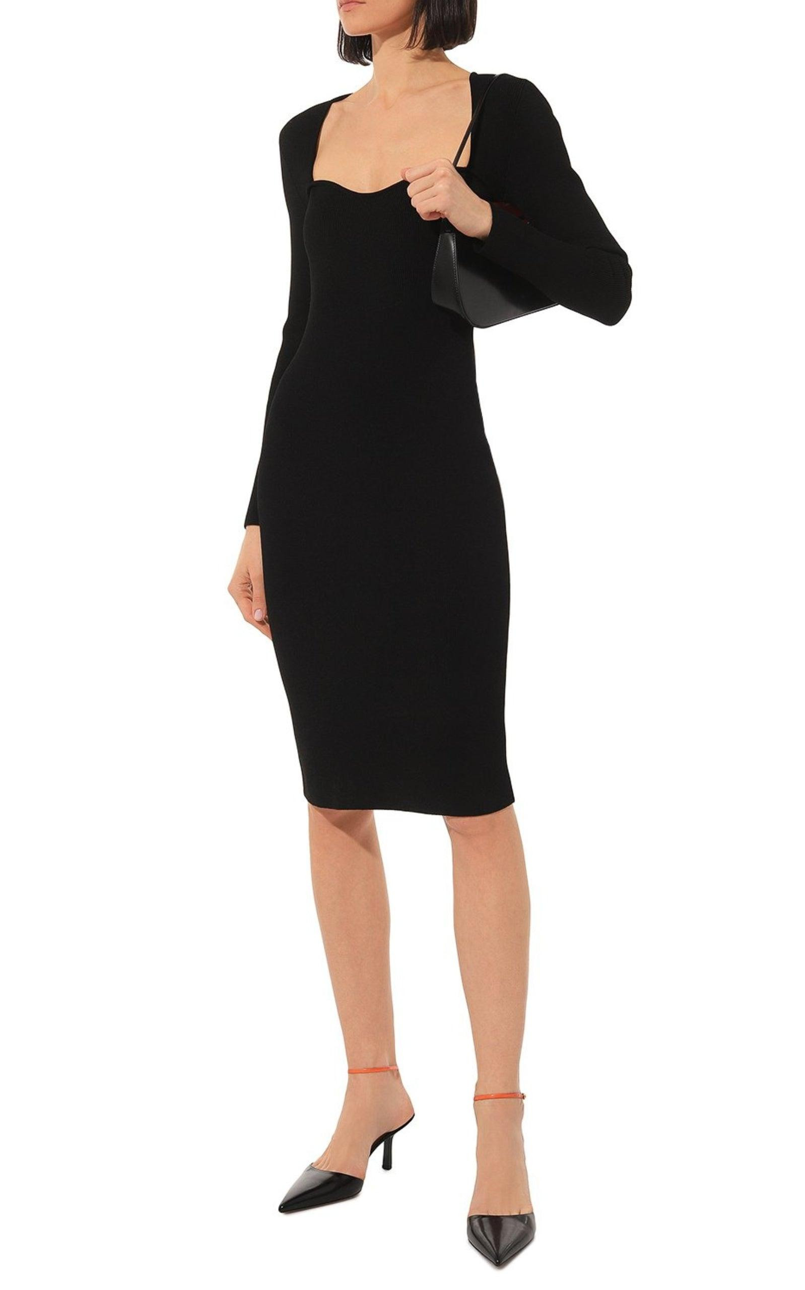 Stretch Viscose Bodycon Dress - 3