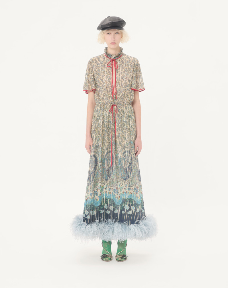 PEKIN MIDI DRESS WITH VOYAGE IMAGINAIRE PAISLE 4