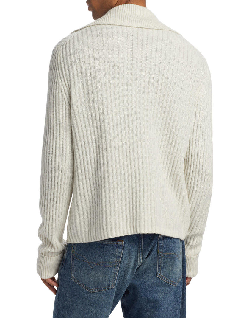 Men's Geoff Stretch-Cashmere Full-Zip Jacket - Stucco 5