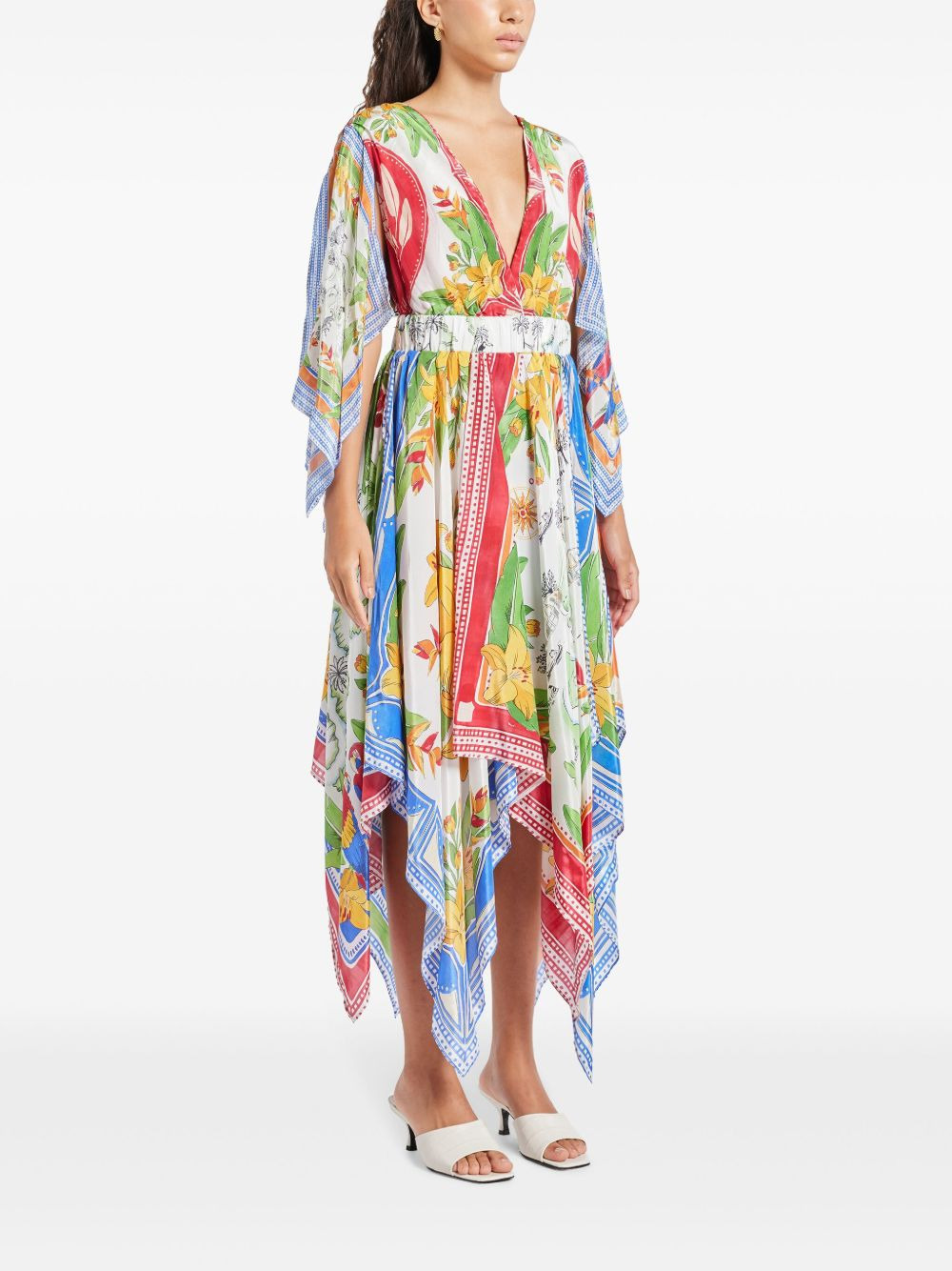 Tropical Destination Kimono Sleeve midi dress - 3