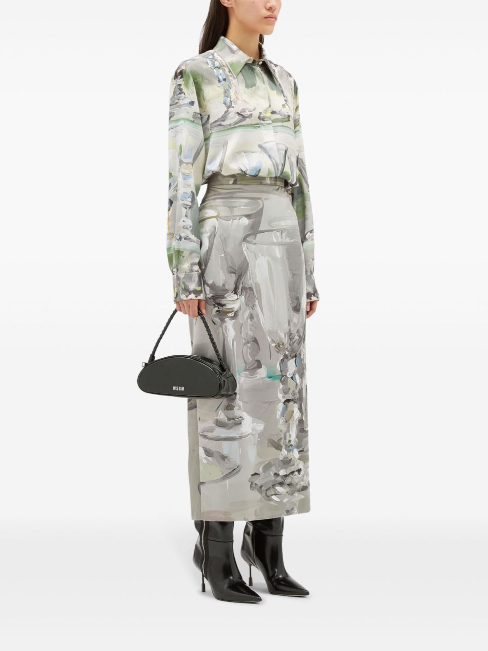 painterly-print long-sleeve shirt - 2