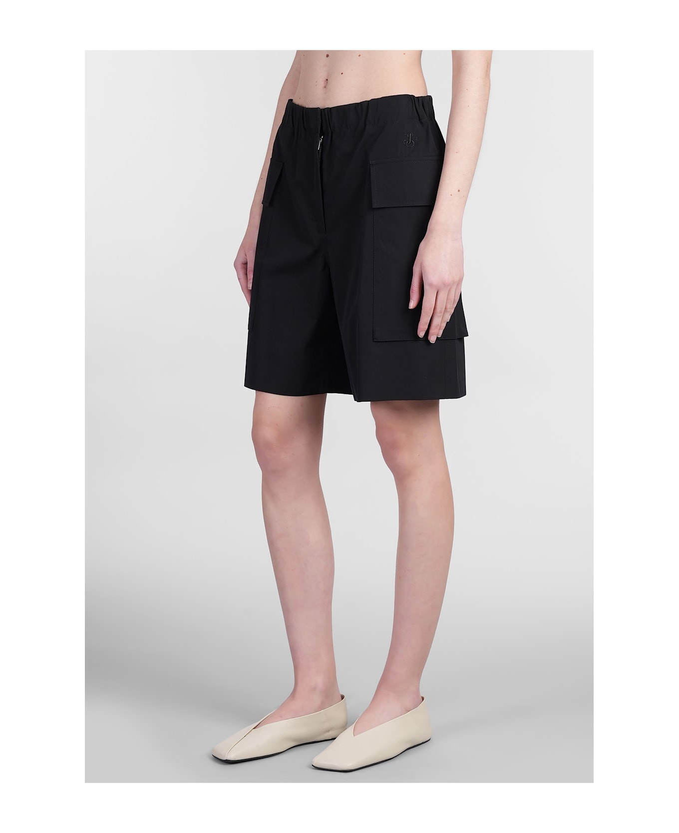 Shorts In Black Cotton - 4