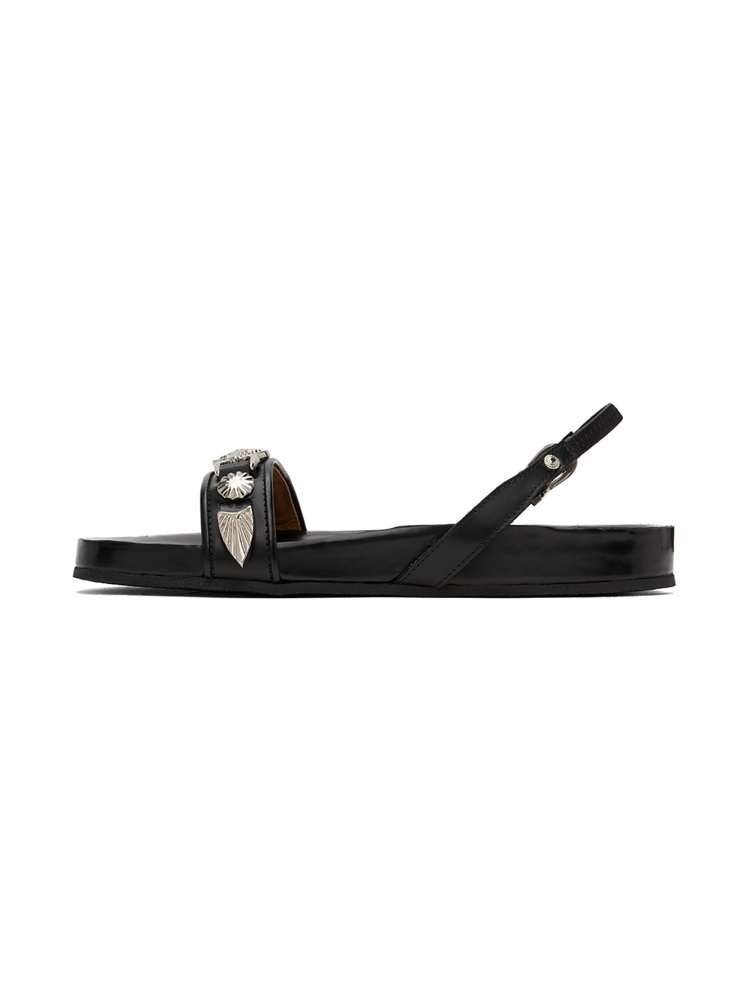 Black Slingback Sandals - 3