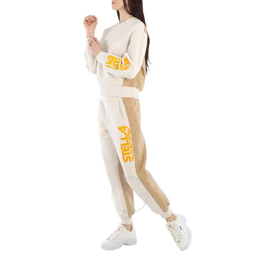 Stella McCartney Ladies Log Print Tracksuit Cotton Trousers - 6